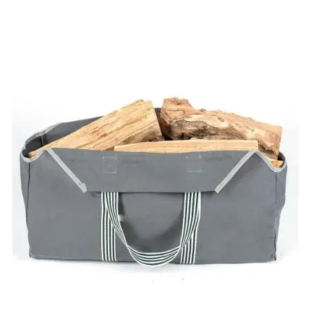 Premium firewood carrier bag handles wood bag canvas tote bag