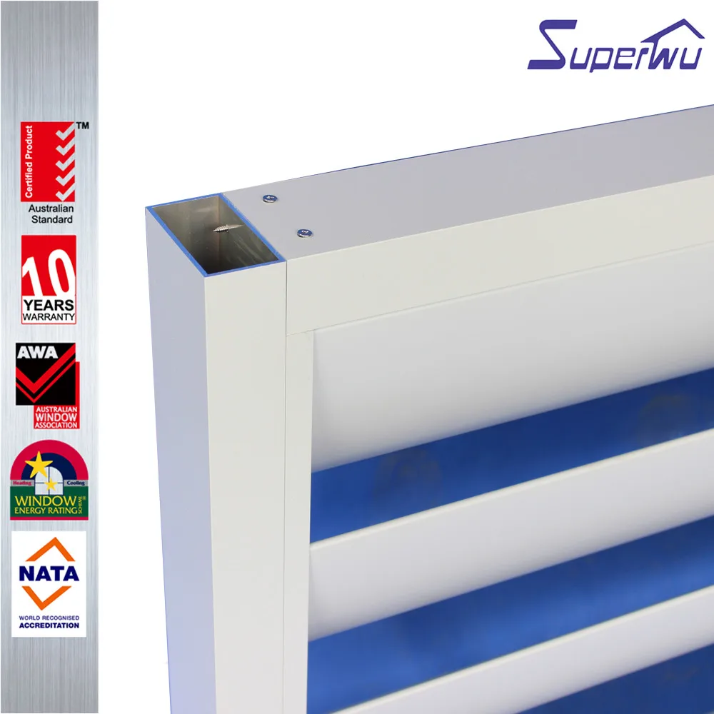 Lowest Price aluminum french exterior sound proof window louver components aluminum shutter window