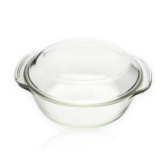 Heatable Glass Machine Pressed Round Casserole Buy Glass Casserole