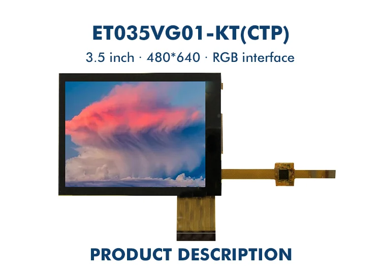 Youritech custom 3.5inch 480*640 capacitive touch panel full viewing angle ips panel RGB IIC interface transflective touch lcd