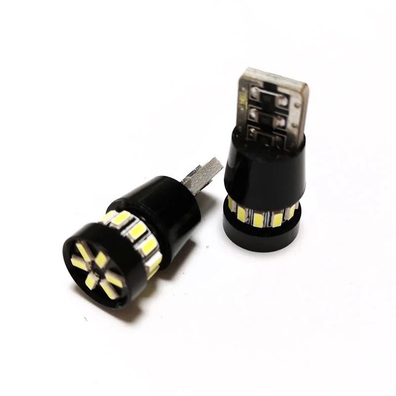 T10 car light bulb W5W LED Bulbs 18 SMD 3014 Car Tail Lights White DC 12V Canbus Error