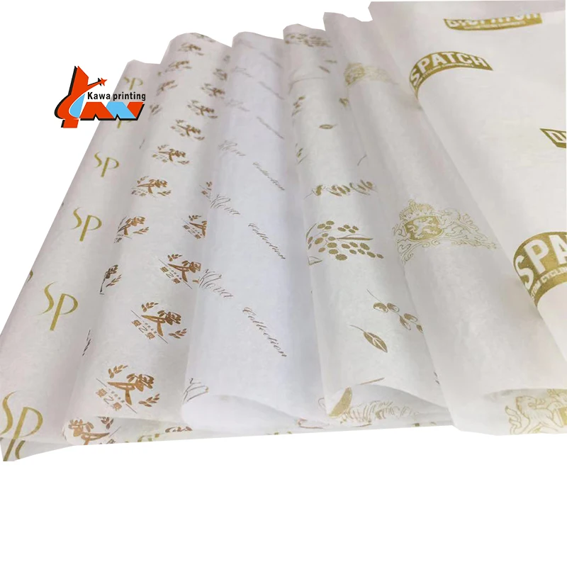 Custom Gold Logo Brands Names Tissue Wrapping Paper Logo For Shoe Paper