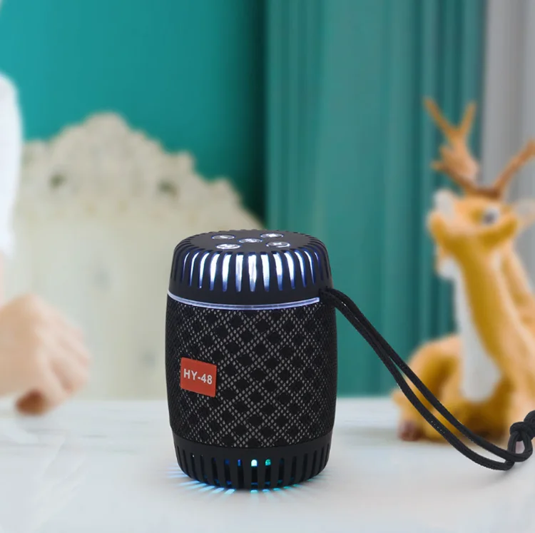 HY-48 Bluetooth Speaker 5W Heavy Bass Column Subwoofer Portable Wireless Loudspeaker Stereo Waterproof with Power Bank - ANKUX.COM