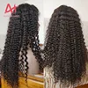 Raw Cuticle Alinged Human Hair Lace Front Wig Raw Cambodian Deep Wave Curly Virgin Hair 13*4 Transparent Lace Wig Pre Plucked