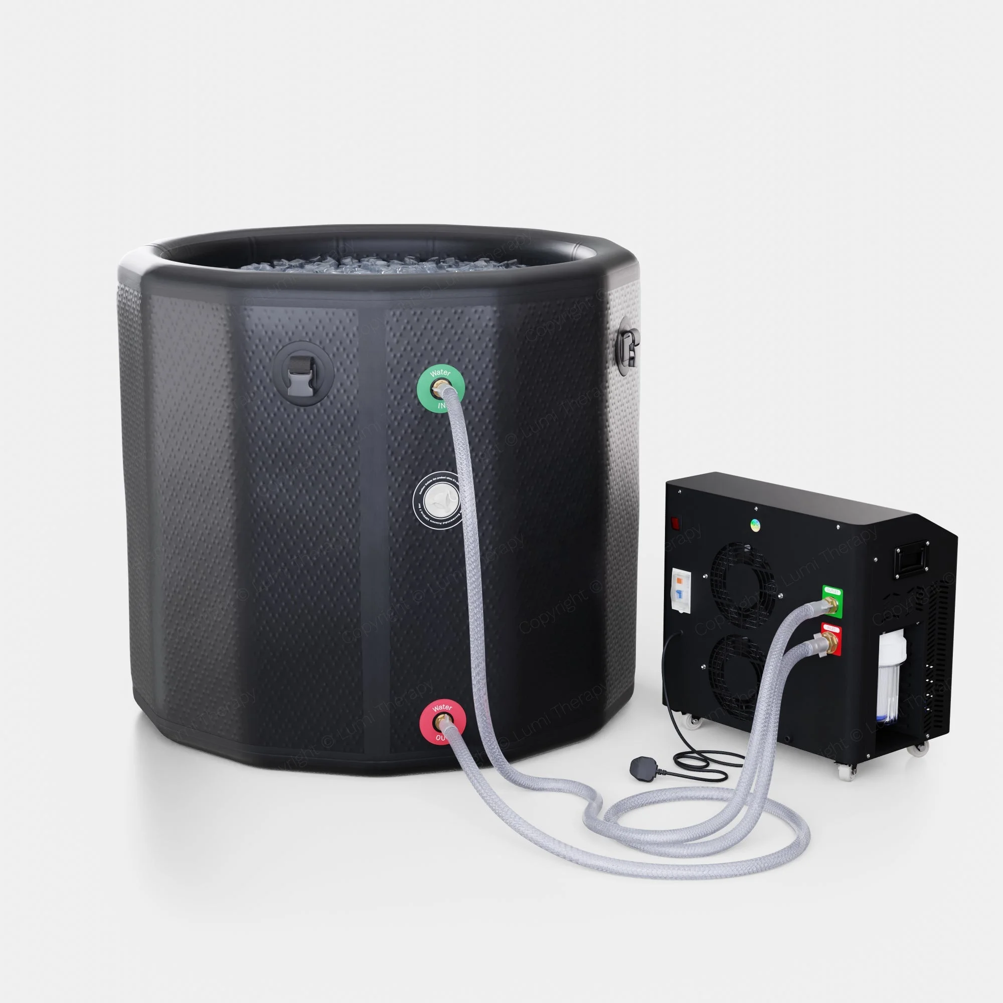 Inflatable Ice Tub Barrel Inflatable Insulated Tub Met logo Cold Plunge ...