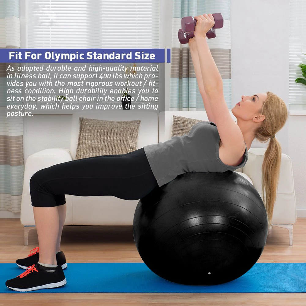 Best Gym Stability Inflatable Workout Ball for Physioball Exercise