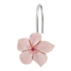 Wholesale Modern Luxury Decoration Stainless Steel Polyresin Flower Stainless Steel Metal Bath Shower Curtain Hook