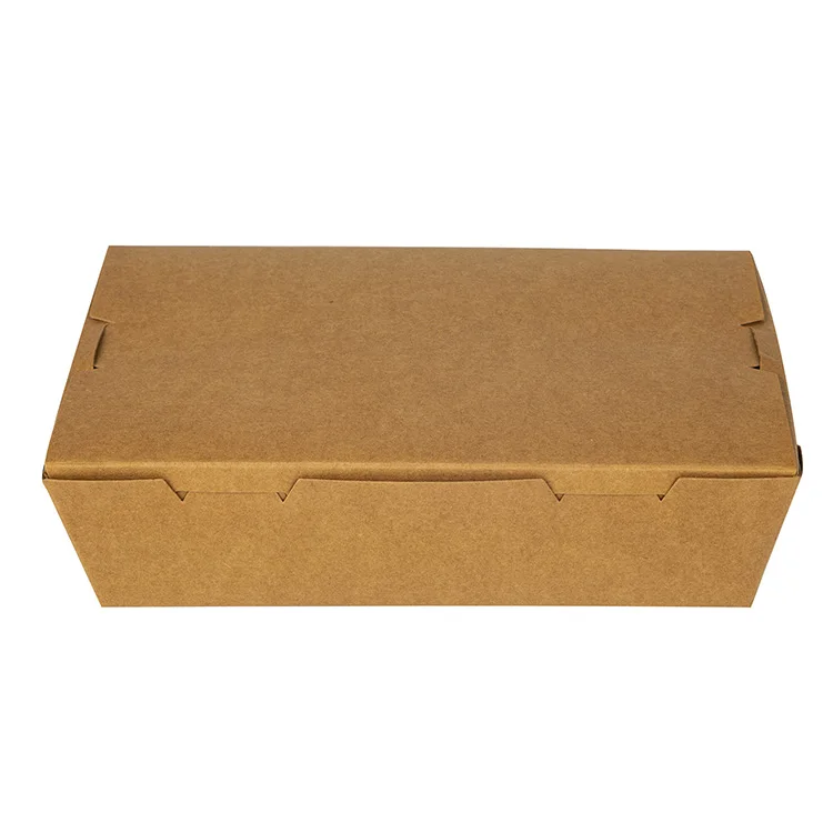 Kraft Paper Food Box Custom Disposable Paper Pe Customized Food Packing With Logo