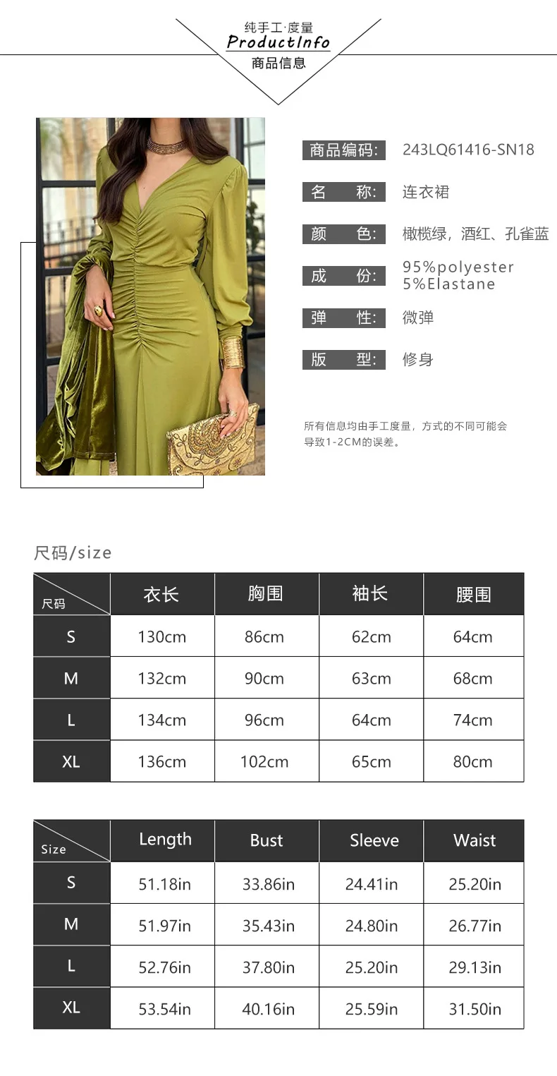 Elegant Floor-Length Floral 3D Pattern Dress Long French Skirt Translucent Features Lantern Sleeve Ruched Ruffles for Women XL