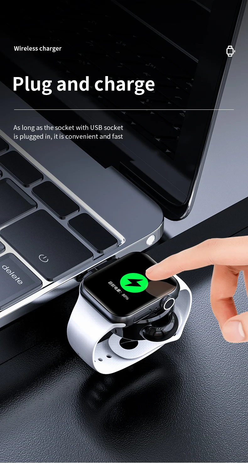 Portable Wireless Charger For Apple Watch 6 5 4 Charging Dock