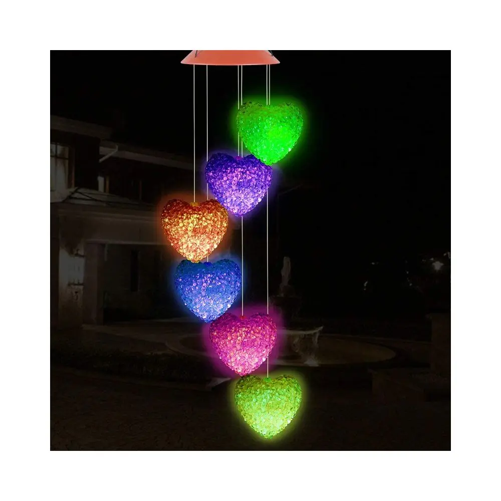 DIFUL Portable Windbell Light Retro Solar Power LED Wind Chimes Color Changing Lamp Outdoor Garden Decor Lampe Solaire Exterieur