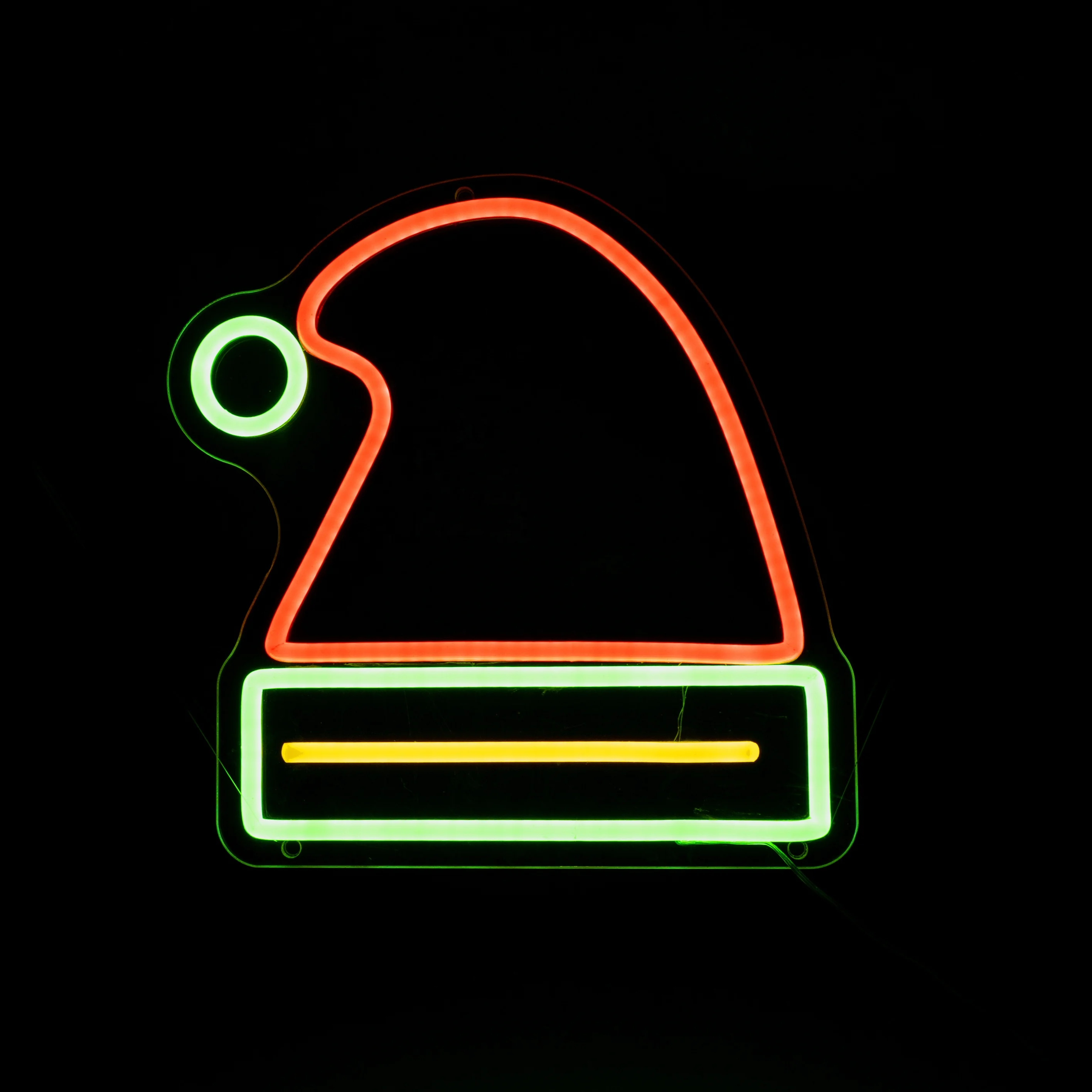 Christmas Hat LED Neon Sign Art Santa Hat Shape Decorative Neon Lights for Baby Room Christmas Wedding Party Supplies