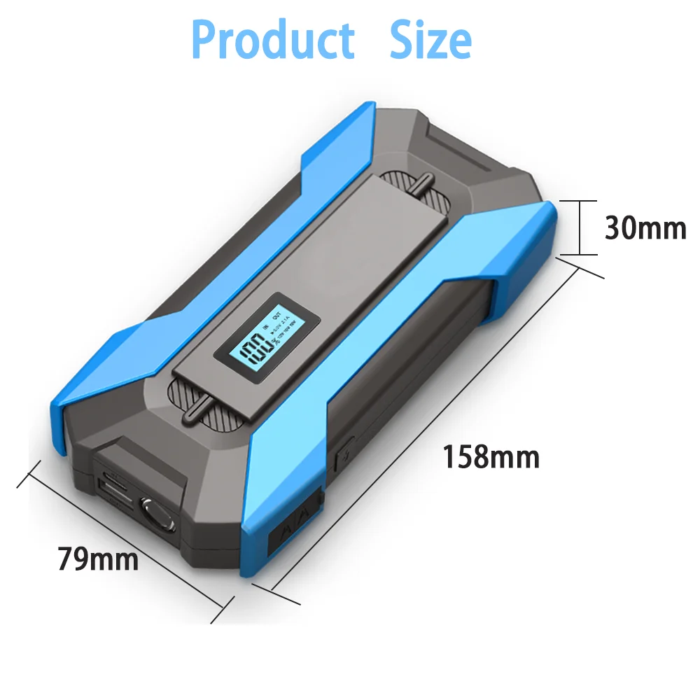 Portable Car Jump Starter High Power 16800mah Multifunction Battery