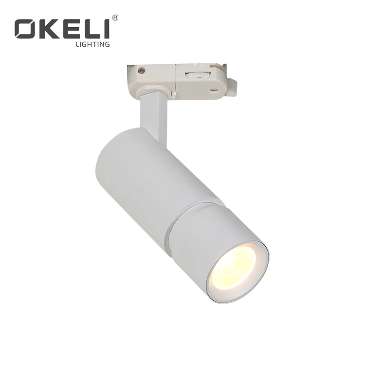 OKELI Hot sale office white aluminum adjustable angle 12w 20w 30w 40w led track light