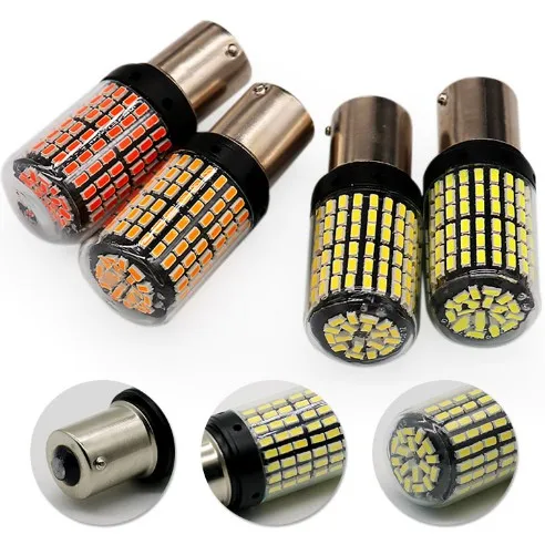 Wholesale Price 12V Car LED error free 1156 T20 7440 Car LED 3014-144SMD 1157 double contact brake bulb CANBUS Good Quality