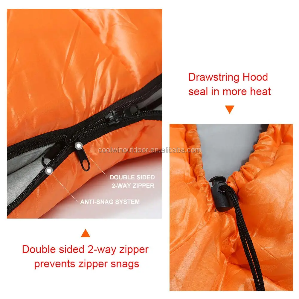 winter outdoor compact Duck Down mummy Sleeping Bag For Hiking