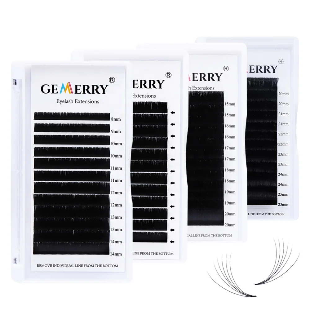 

Volume Lash Extensions 0.07 D Curl 0.07 8-14mm Mix 12 Rows Easy Fan 2D 3D 5D~10D Rapid Automatic Blooming Eyelash Extensions