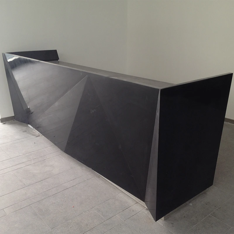 Solid Surface Marble Reception Desk Black Buy Reception Desk
