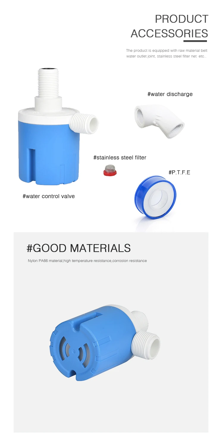 1//2 inch Float Valve 1 Pack Water Level Control Box Upgraded Version of Traditional Float Valve