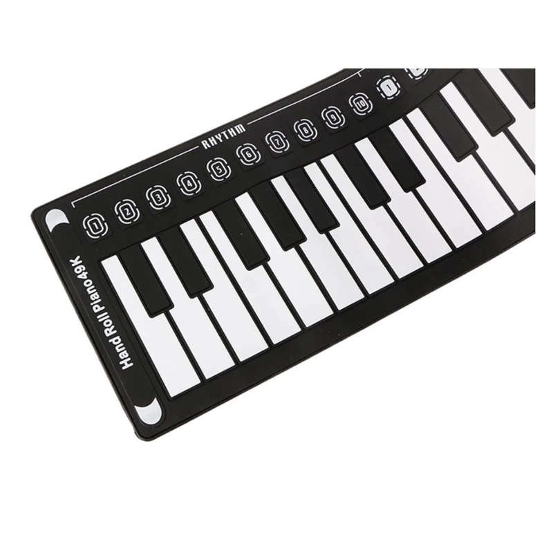 Dropshipping Electric Flexible Soft Key MIDI  Piano Hand Roll 49K Piano Folding  Keyboard  Portable Digital Piano