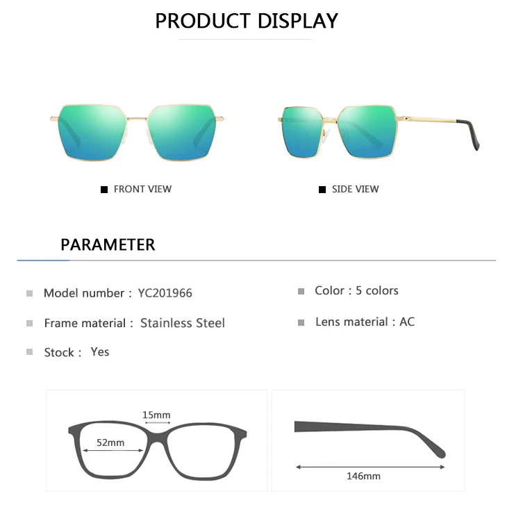worldwide square rimless sunglasses in many styles -5