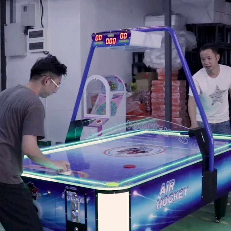 2 Players Classic Sport Air Hockey Game Machine Kids Adults Coin