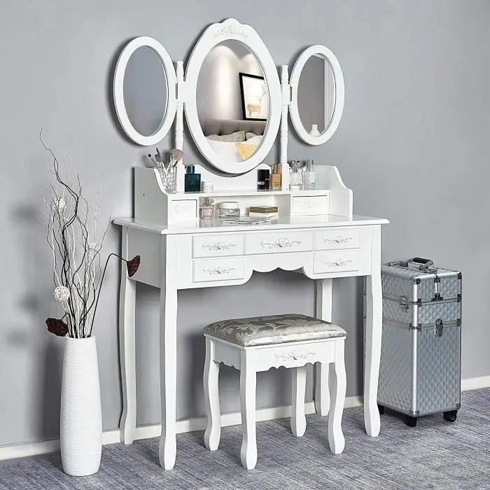 Туалетный столик Соренто. Высота туалетного столика с зеркалом стандарт. Dressing Table.