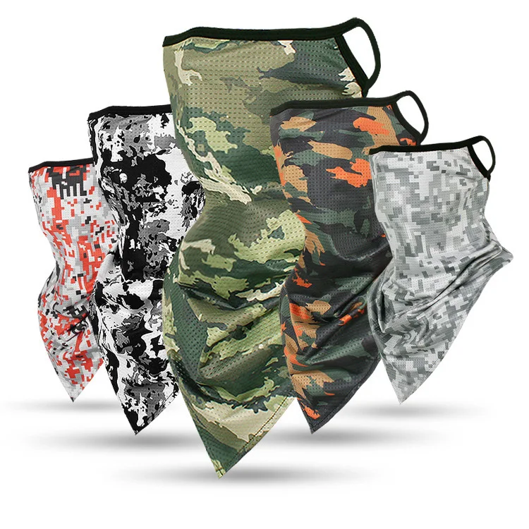 
Comfortable breathable unisex face bandana headband for sale camo triangle scarf tubular sports bandana 