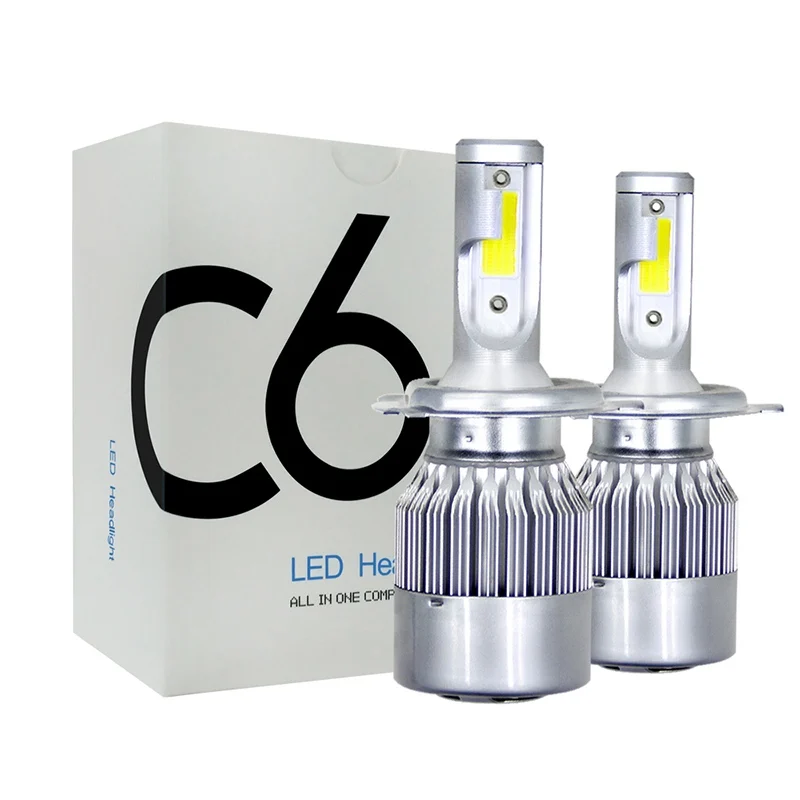 C6 COB Car led headlight kit wholesale price led headlamp kit fan cooling headlight High quality
