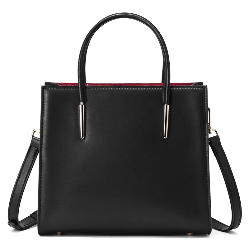 Trendy European Style Women Handbag Decoration Pu Leather Hand Bag Lady