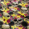 Drop shipping quality skulls custom chinese printing cotton lycra jersey fabric