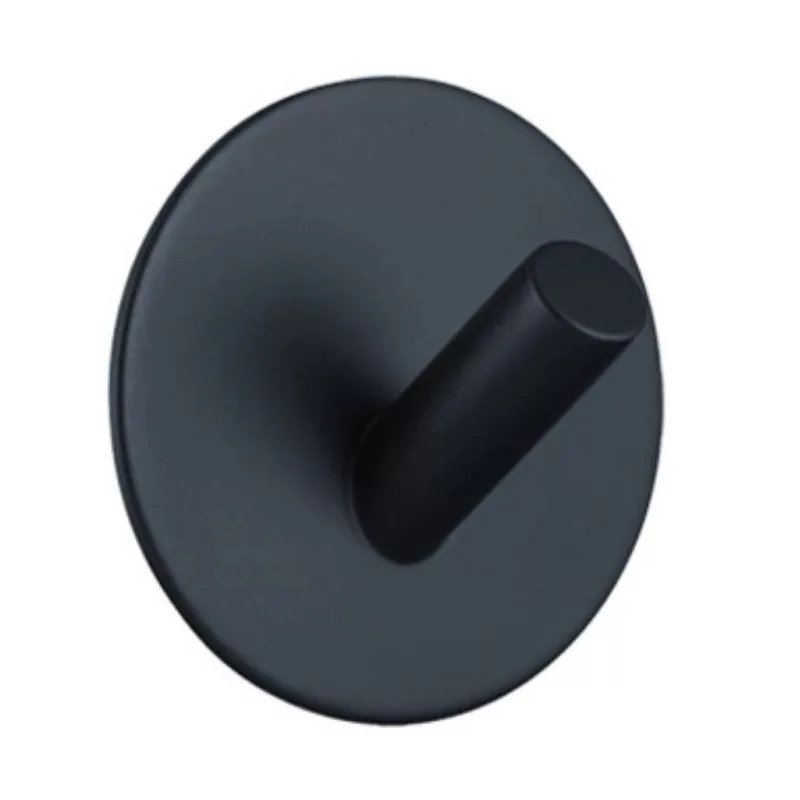 
wholesale modern SUS304 metal wall mounted black kitchen bathroom kids hanging wall hook 
