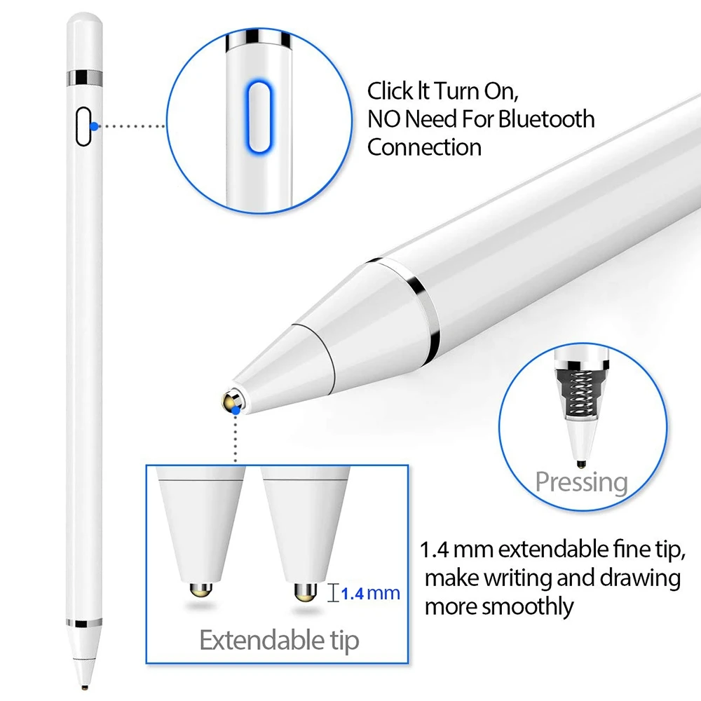 Touch Pen Stylus For Apple Pencil 2 Ipad Pro 11 12 9 9 7 18 Air 3 10 2 19 Mini 5 For Galaxy Pencil With Palm Rejection Pen Buy Pen Stylus For Apple