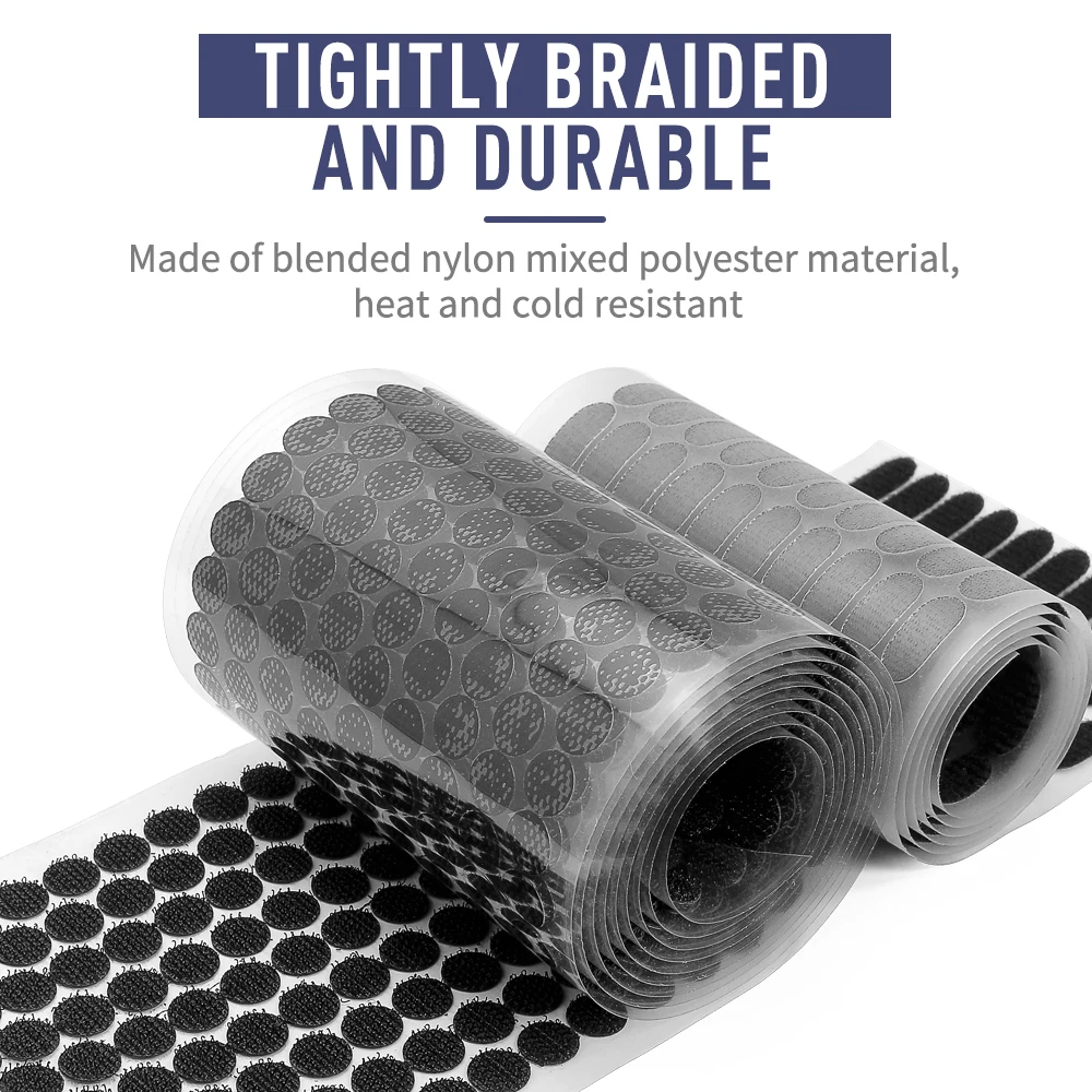 Transparent Round Squares Adjustable Printed Heavy Duty Nylon Self Adhesive Back Dots Circle