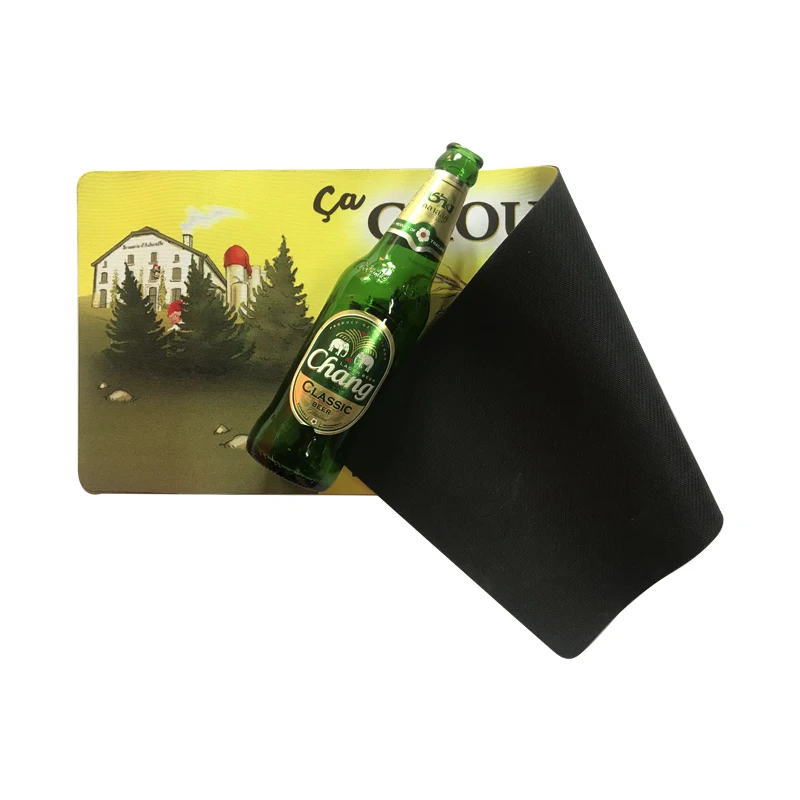 Hot selling  sublimation beer mat with low price large blank bar mat