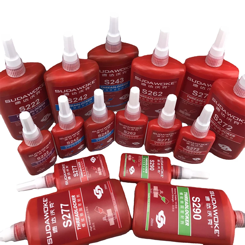 262 Red High Strength And Easy To Use Threadlocker Adhesive Fastening