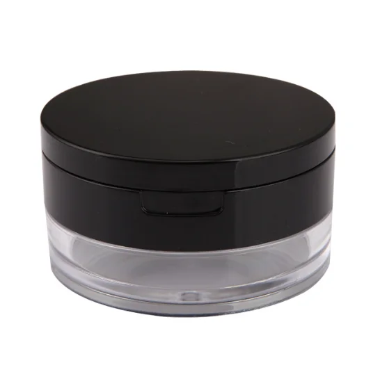 20g黑色紧凑粉末容器塑料化妆品包装盒带镜子 - buy compact powder