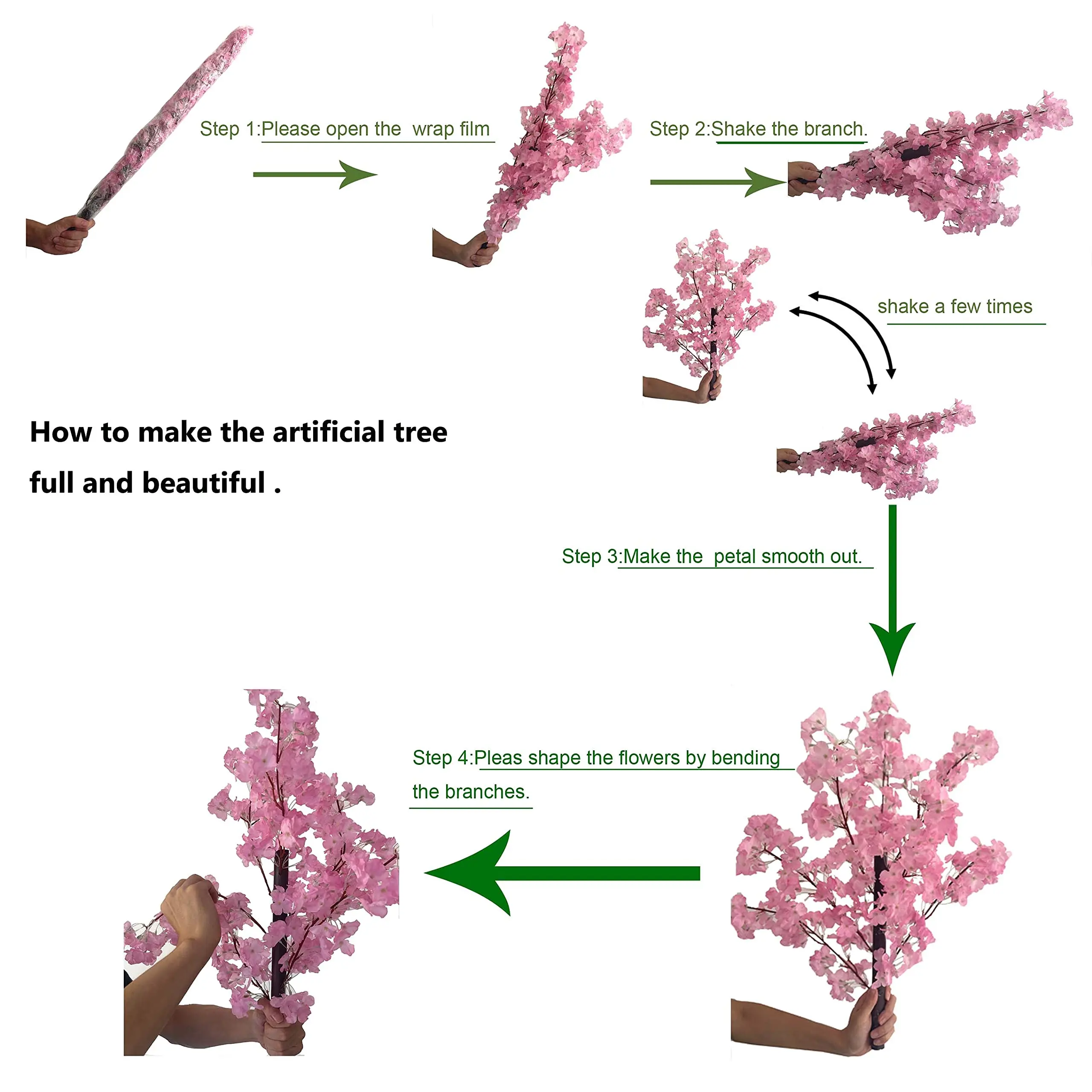 Whole Tall Artificial Cherry Blossom Trees With Glass Fiber Trunk For