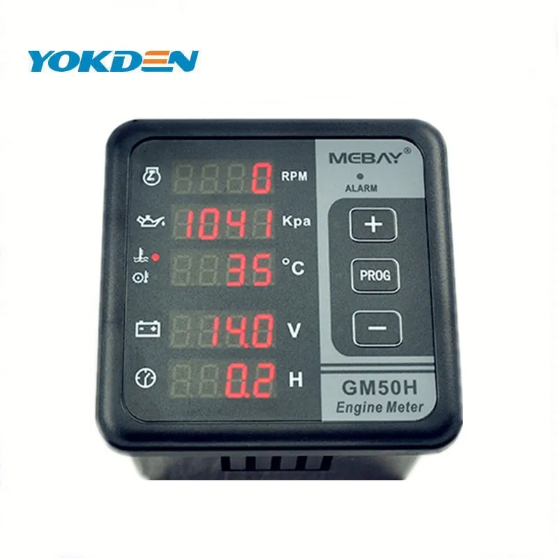 for Displaying Engine Speed with Multiple Engine Protection Functions GM50H Engine Digital Display Meter Multifunctional High Accuracy Generator Accessories Engine Hour Meter 