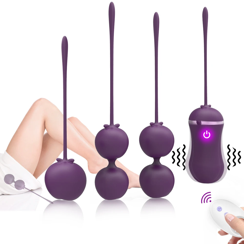 Amazon Hot Sale Full Silicone Ben Wa Balls Kegel Exercise 6pcs/set