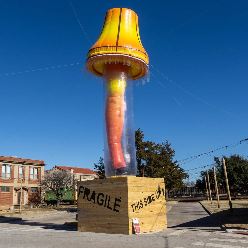 A 20foot Inflatable Leg Lamp Is Coming Soon To The Christmas Story House Lawn Buy Inflatable