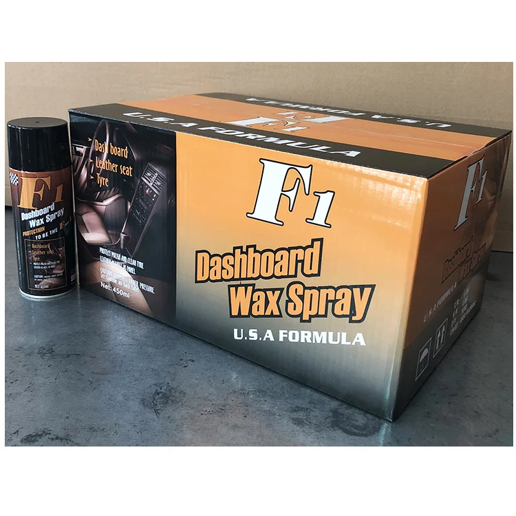 F1 Dashboard Wax Spray Polishing Wax Aerosol Leather Shine Car Care