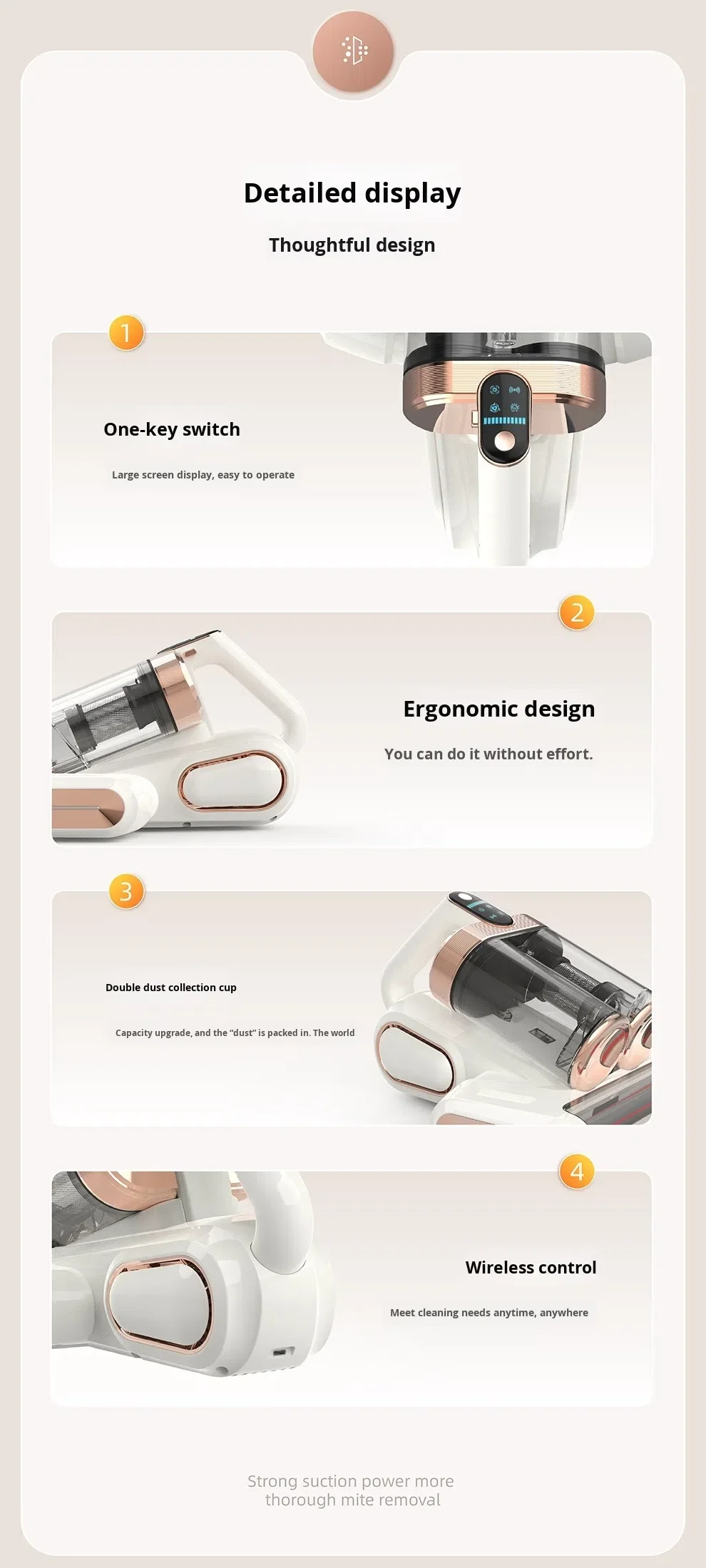 Dual dust cup roller brush