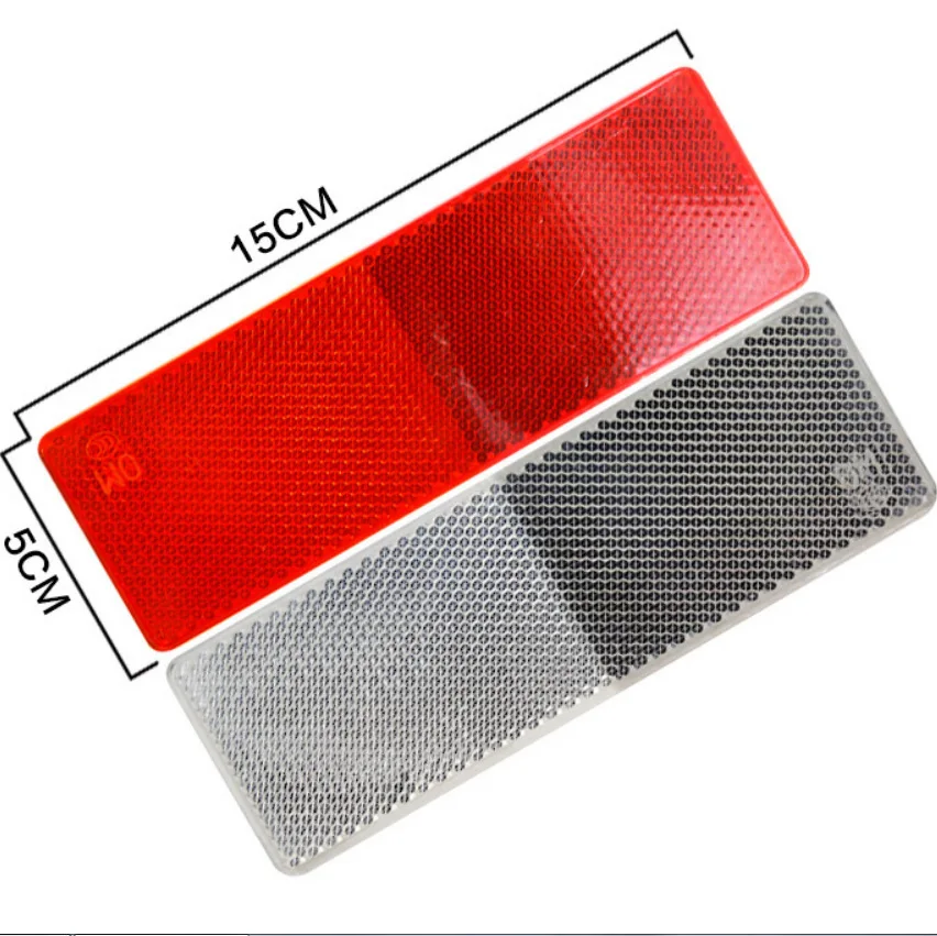 High visibility cheaper reflector warning 5cm*15cm plastic reflective sticker with adhesive  for truck
