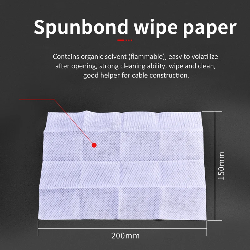 Optical Fiber Surface Cable Cleaning Disinfecting Wet Towel for Industrial Field