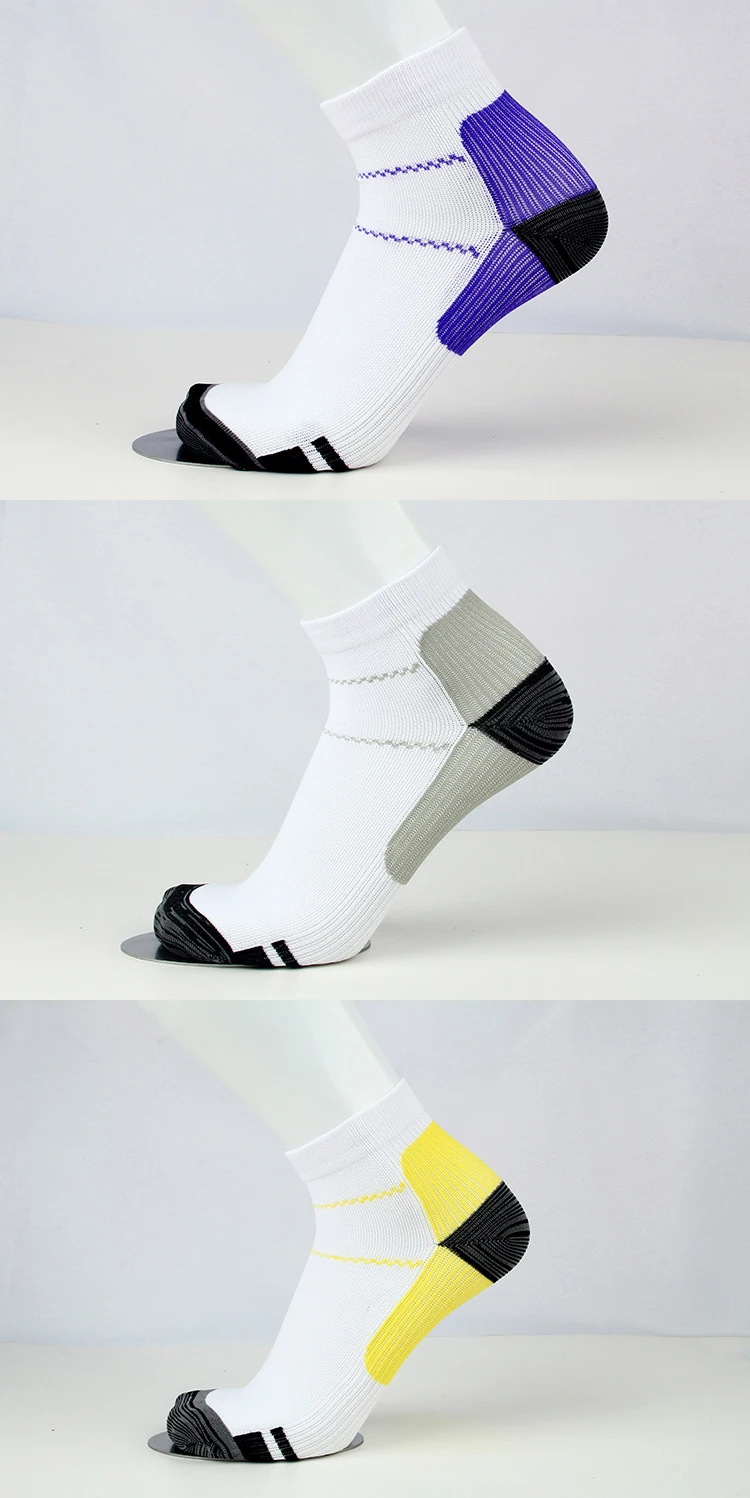 Enerup Modern Football Cotton Fitness Zipper Compression Ankle Socks 40-50 Mmhg Basketball Elite Zip Circulation For Kids