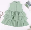 Toddler Girl Clothes Yellow Solid Shirt Top multilayer Ruffle Dress Outfit Set