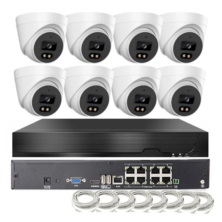 8chs 8mp 4k Poe Nvr Kit Ip Camera Security Camera System With Audio