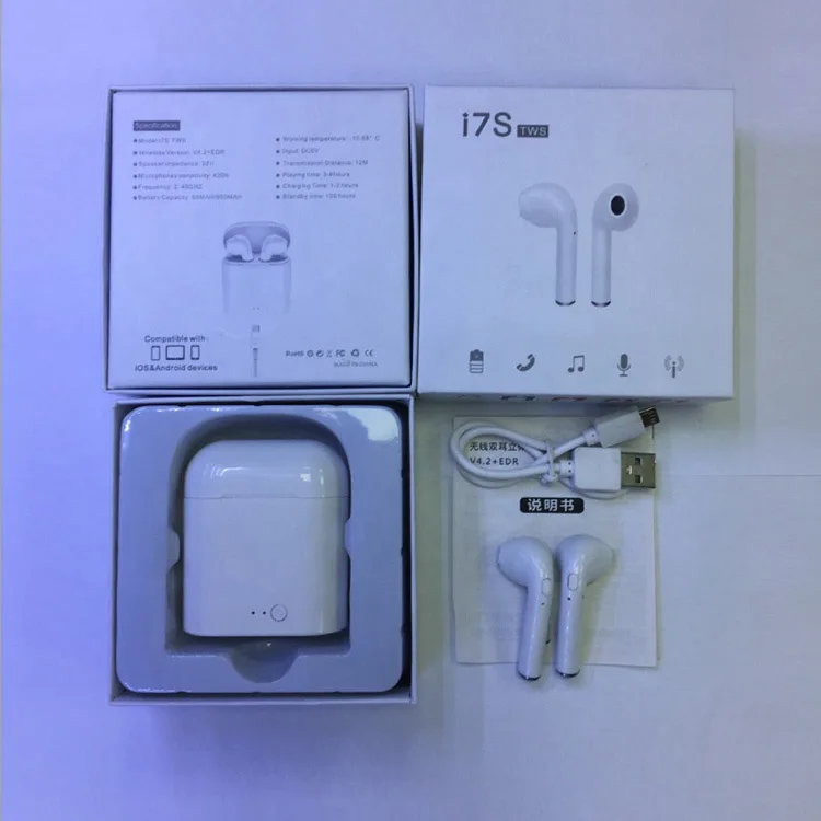 I7S TWS bluetooth headphones wireless earpods for android ios - ANKUX.COM