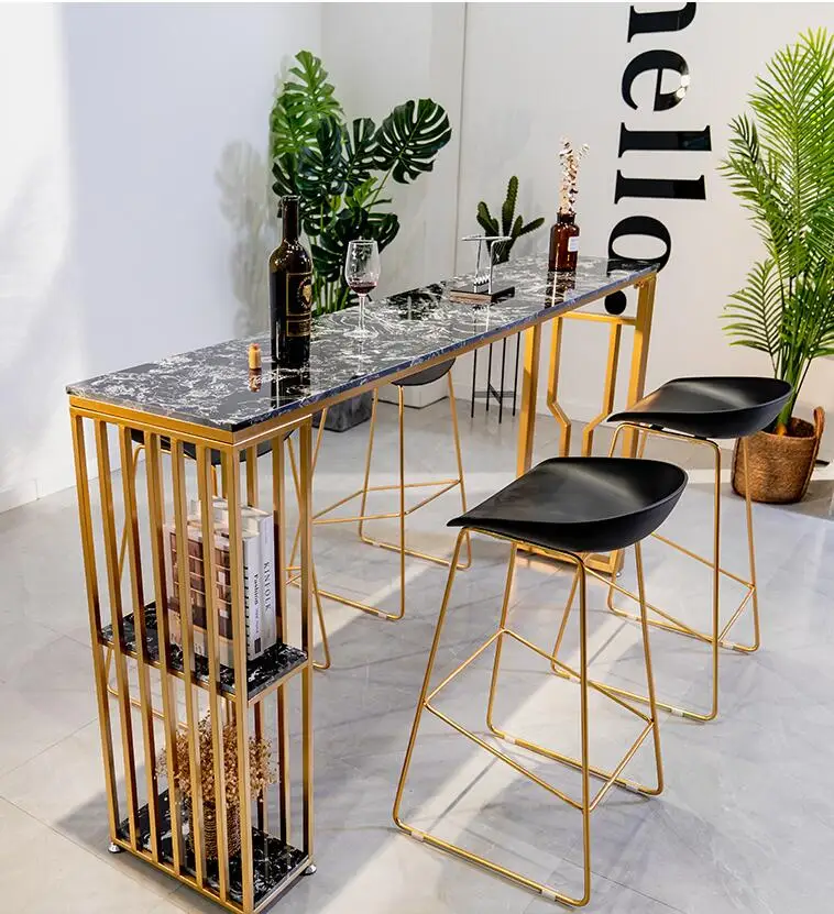 Luxury Bar Desk Modern Marble Bar Table And Chair High Feet Long Narrow Bar Desk Buy High Top